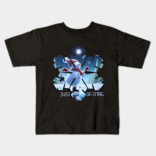 Winter Fun: Just Skating Kids T-Shirt